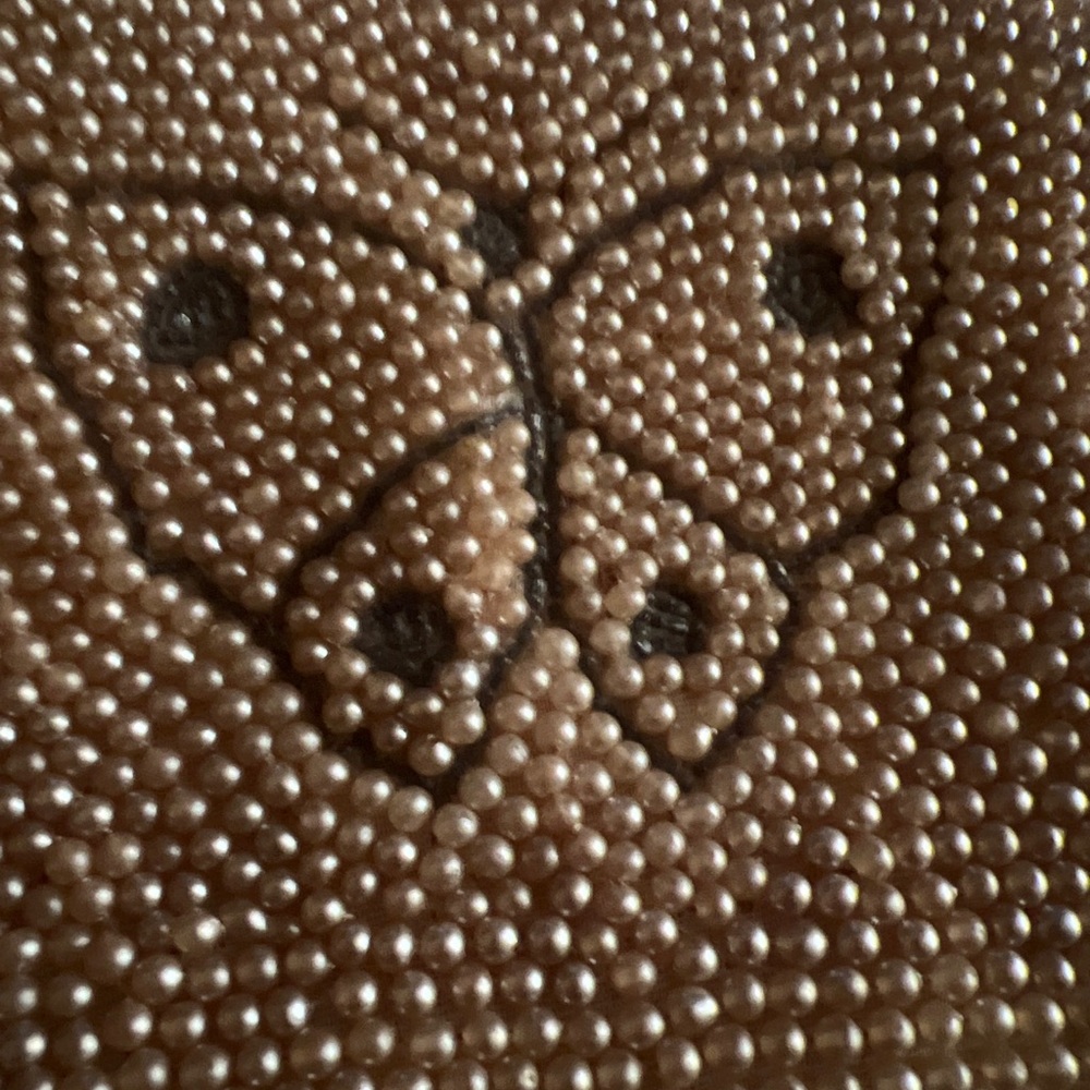 Vintage handmade beaded heavy charge purse unique